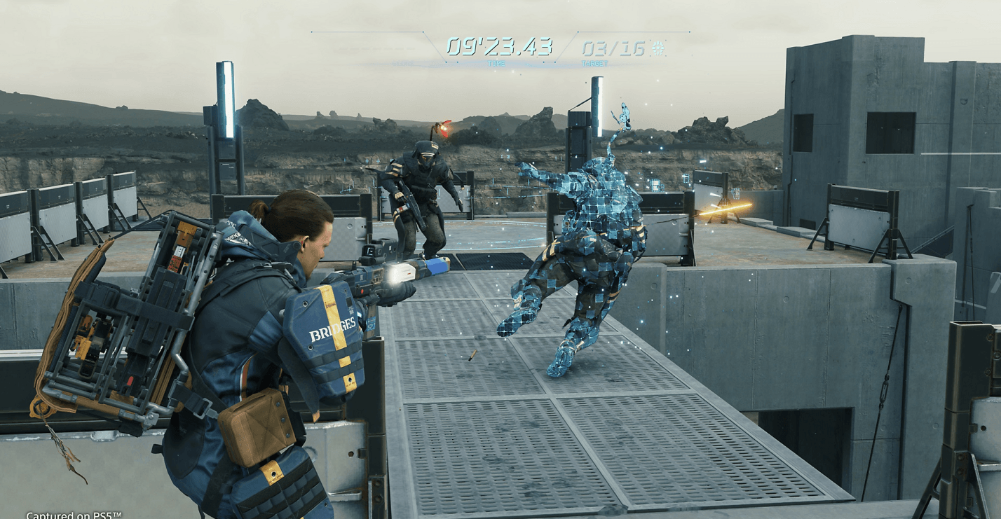 Game scene from Sony Death Stranding Director's Cut console game.
