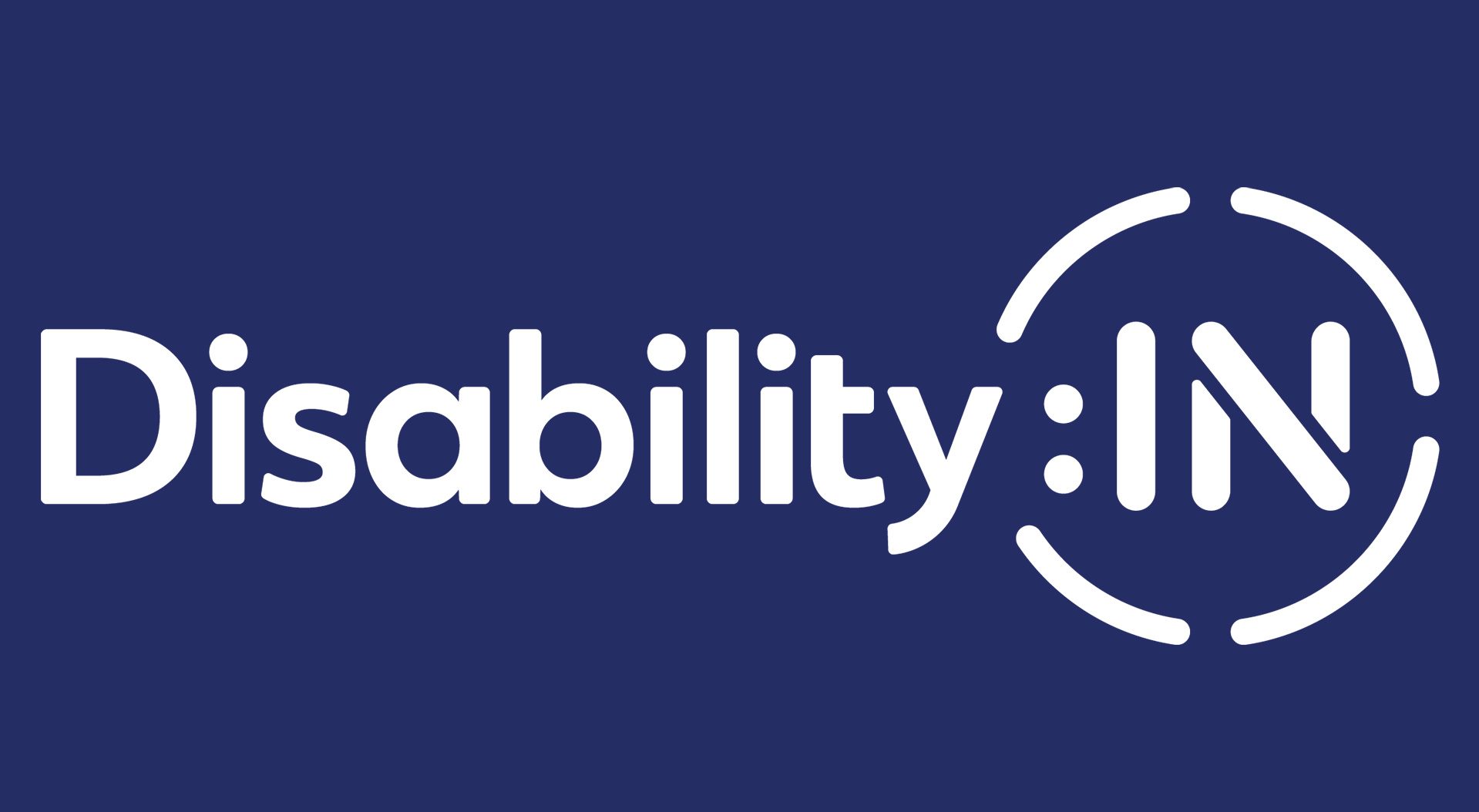 DisabilityIN logo on indigo