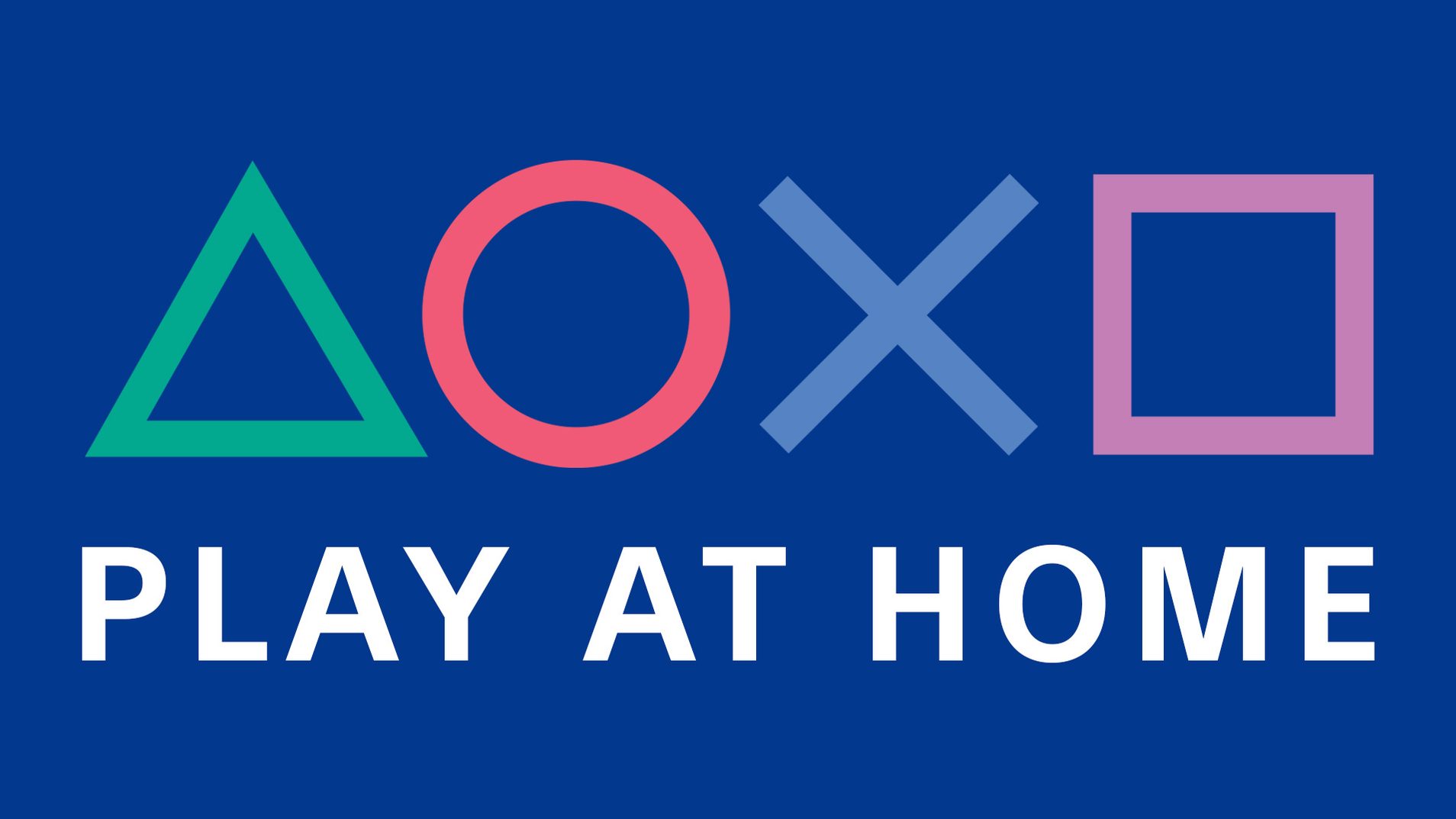 Play At Home logo underneath the PlayStation shapes