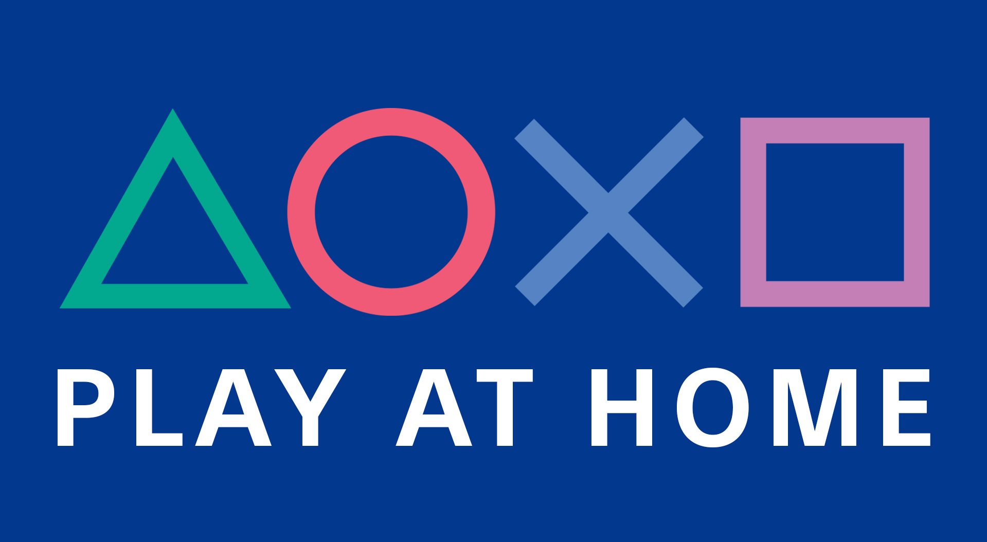 Play At Home logo underneath the PlayStation shapes