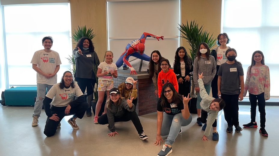 Future game industry leaders participated in Girls Make Games workshops at Insomniac Games, Sucker Punch Productions, and Bend Studio