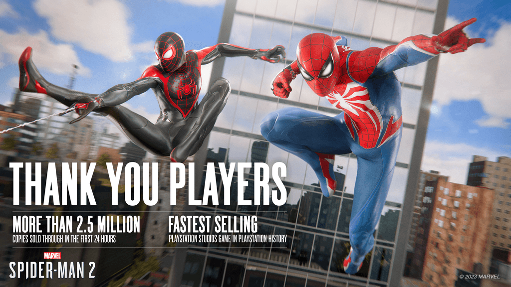 Marvel's Spider-Man 2 Breaks Sales Records to Become Fastest-selling  PlayStation Studios Game in PlayStation History - Sony Interactive  Entertainment