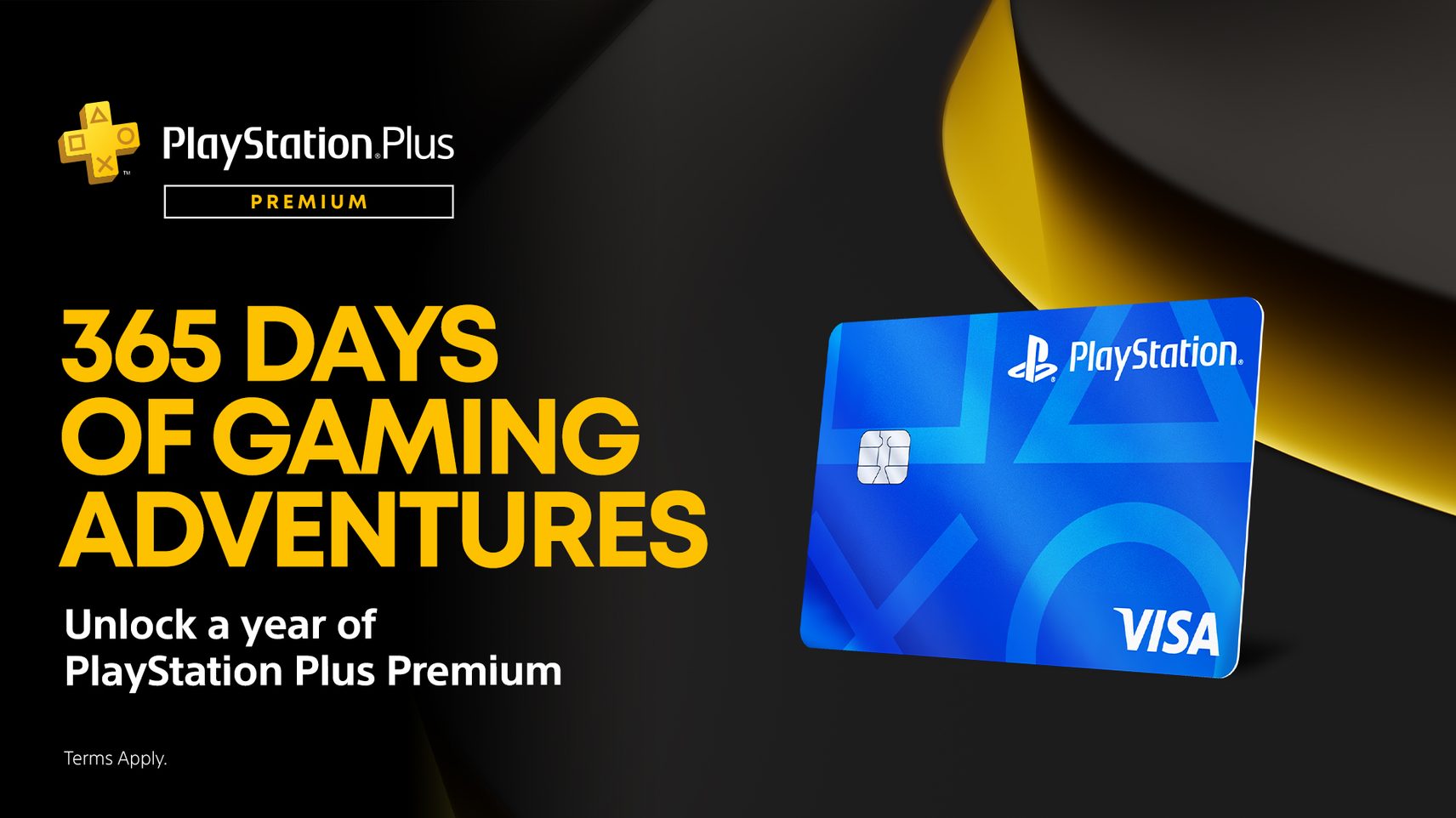 Promotional Image of PlayStation Credit Card. 