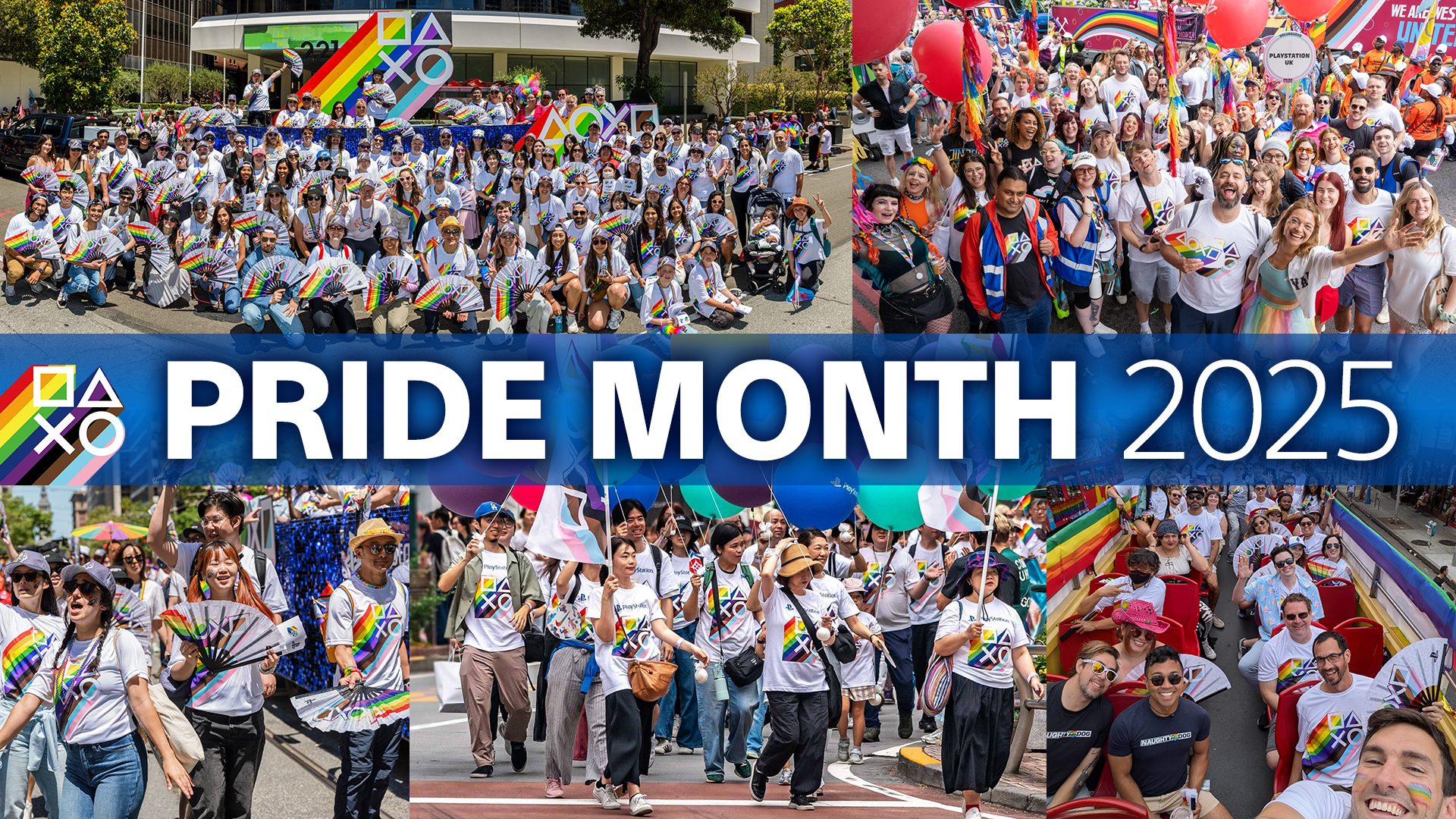 A photo collage of SIE employees attending Pride events. Overlaid text reads Pride Month 2025.