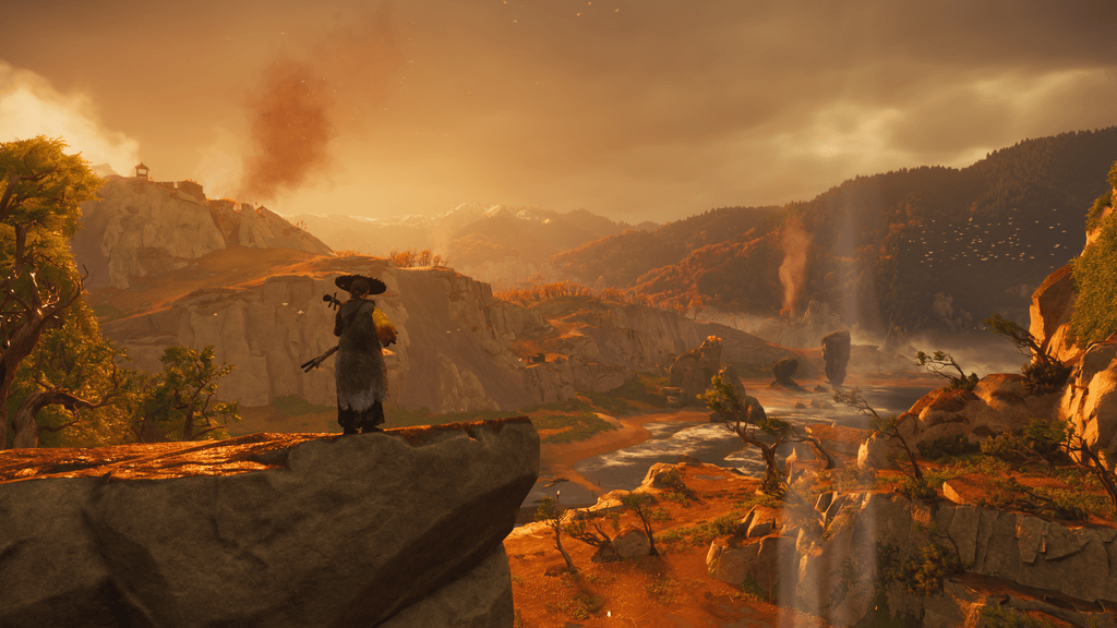 A Hokkaido landscape screenshot from Ghost of Yōtei