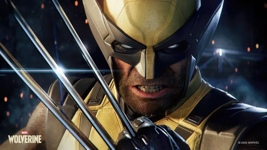 Wolverine snarling with his adamantium claws extended in official key art from Marvel's Wolverine video game.