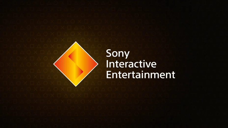 Sony Interactive Entertainment official logo on a dark background featuring subtle PlayStation controller button patterns.