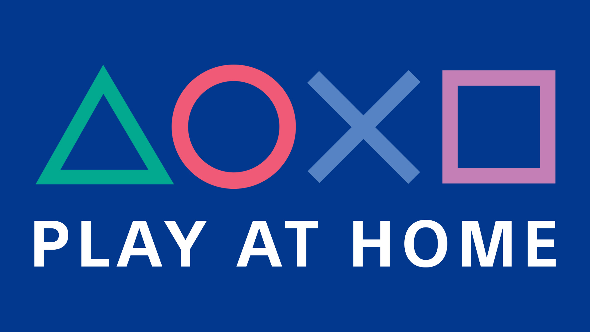 Play At Home logo underneath the PlayStation shapes